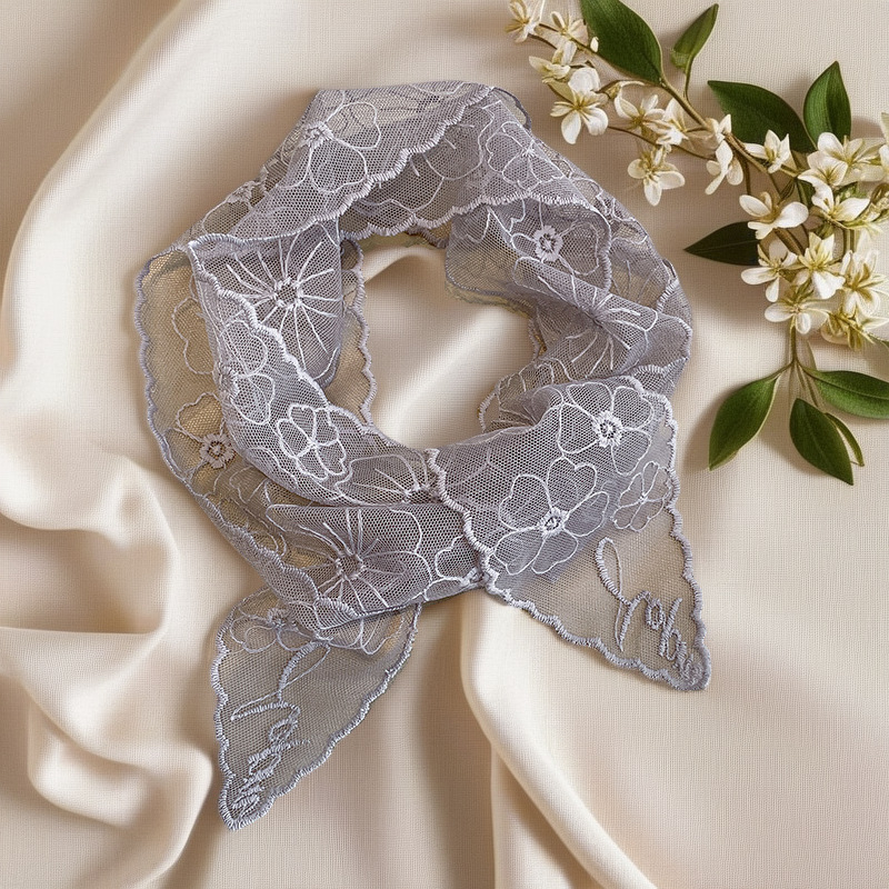 Headband Summer Knit - Syal Sutra Perancis Renda Ikat Kepala