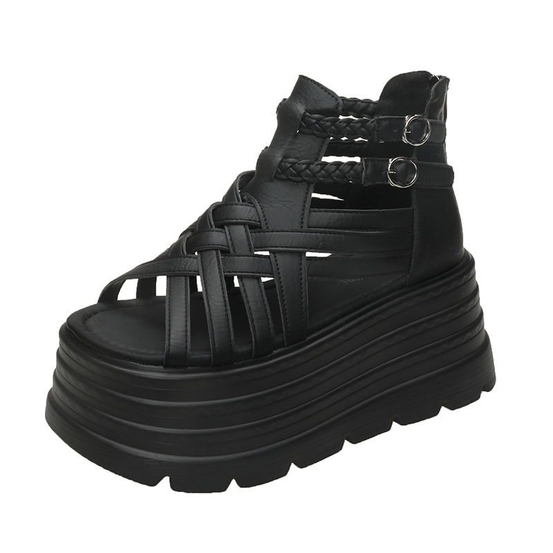 Wedge Espadrille Women - Sandal Kulit Musim Panas Wanita Desainer