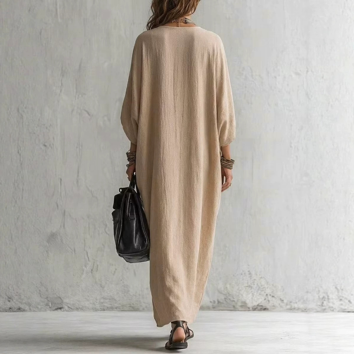 Gaun Maxi Kaftan Bordir Boho W - Cover Up Kaftan ulasan dan harga