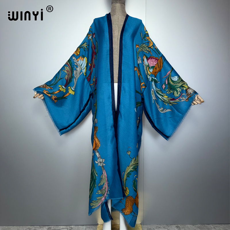 Gaun kimono maxi boho Afrika W - Cover Up Kaftan ulasan dan harga