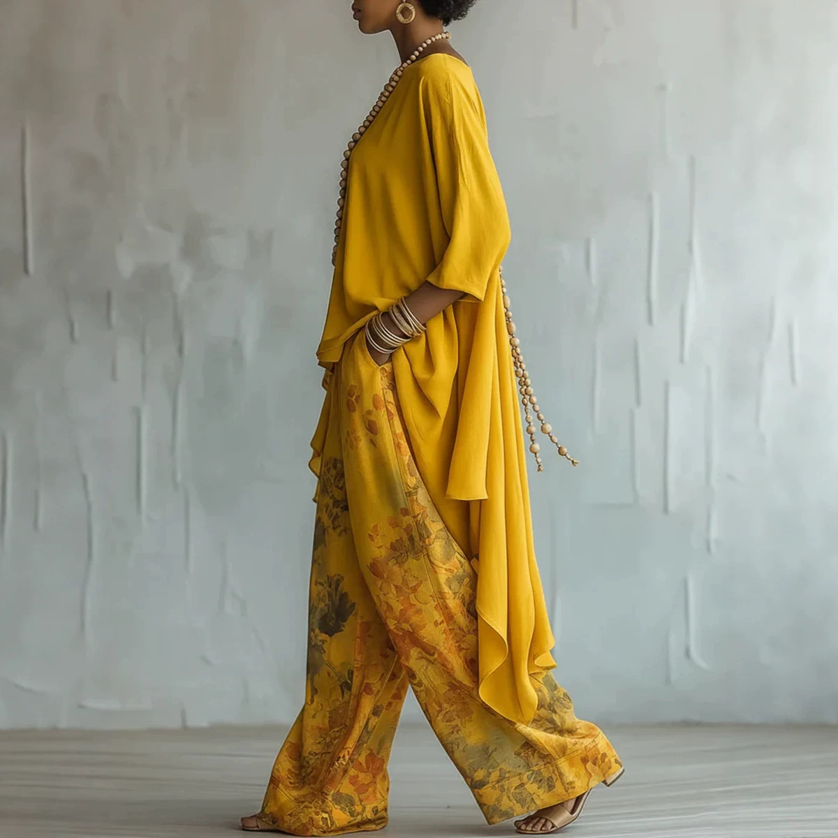Set Pakaian Linen 2 Potong Wan - Linen Pant Wide ulasan dan harga