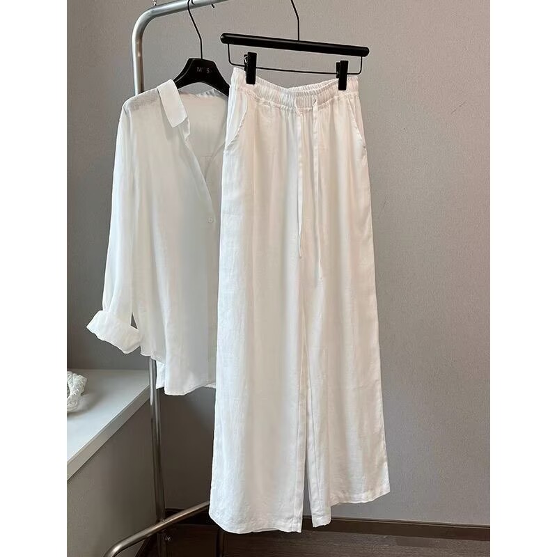 Setelan Celana Lebar dan Kemej - Linen Pant Wide ulasan dan harga