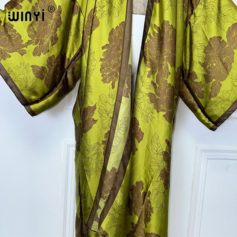 WINYI Afrika boho cetak kimono - Cover Up Kaftan ulasan dan harga