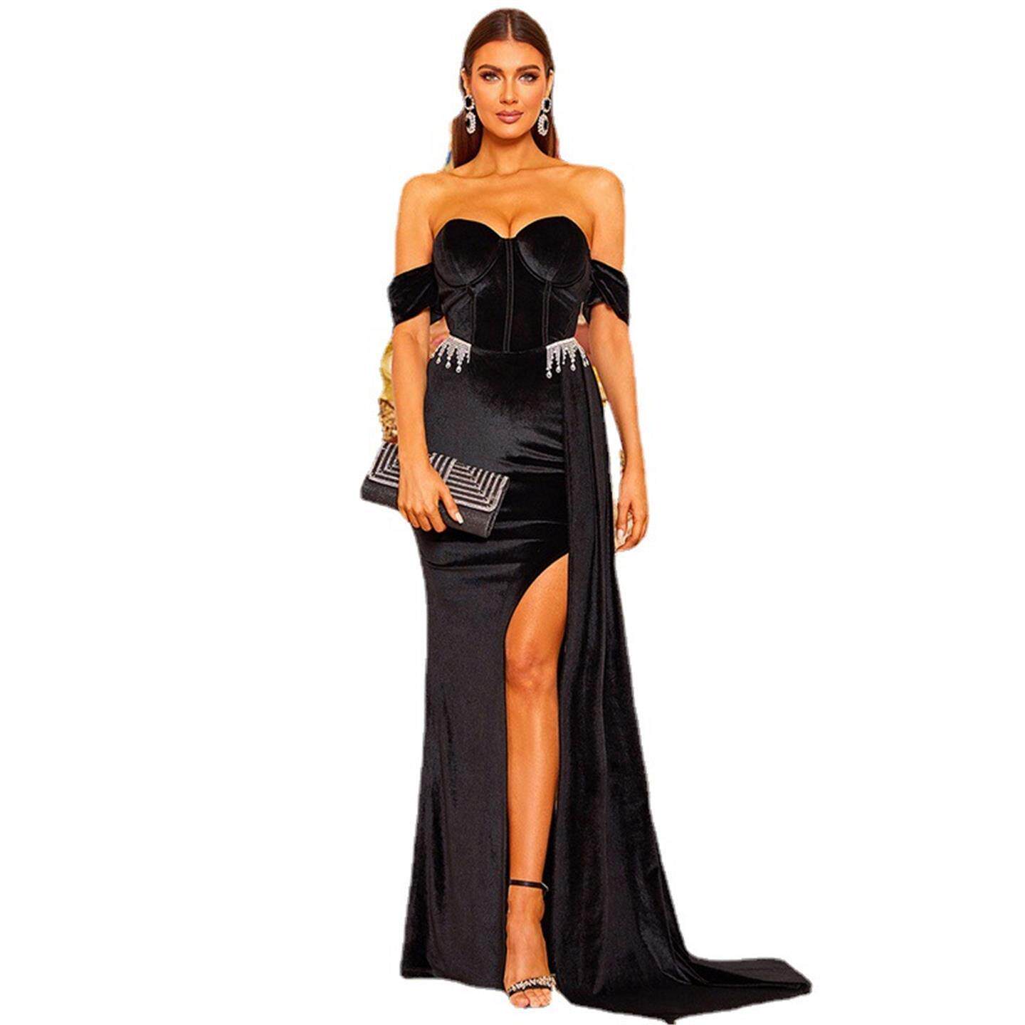 Gaun Malam Wanita Elegan Seksi - Linen Dress Wrap ulasan dan harga